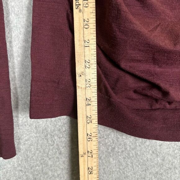 Athleta Womens Size Large Athletic Running Workout Pullover Top Shirt Burgundy - Picture 4 of 6